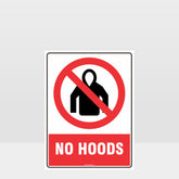 Custom Yard Signs,Prohibition No Hoods Sign